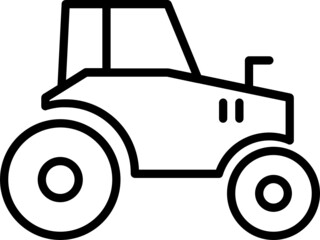 tractor line icon