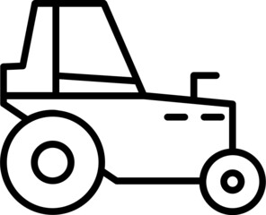 tractor line icon
