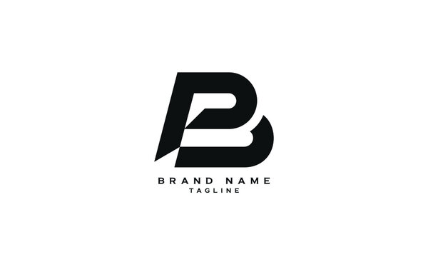 PB, BP, Abstract initial monogram letter alphabet logo design