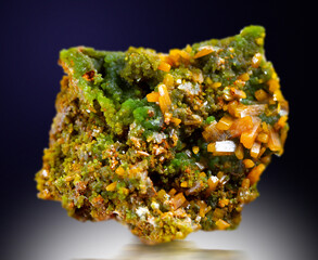 .mimienite,wulfenite, mineral specimen stone rock geology gem crystal