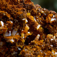 .mimienite,wulfenite, mineral specimen stone rock geology gem crystal