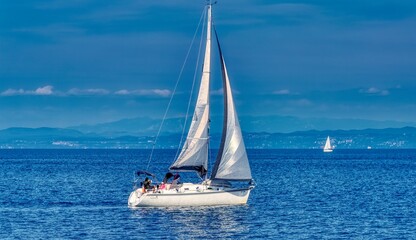 Sailing boat on the sea