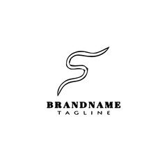 earthworm cartoon logo template icon design black isolated vector illustration