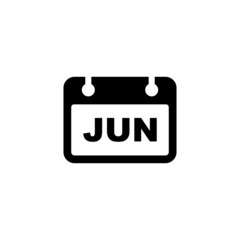 Calendar simple flat icon vector illustration. June calendar icon vector