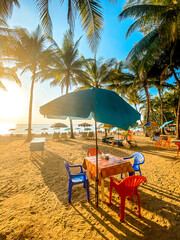 Aerial view of Surin beach in Phuket province in Thailand