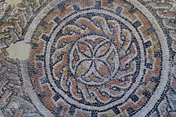 Mosaïque ancienne. Décoration murale.