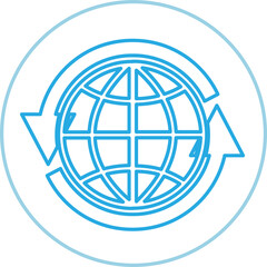 Obraz premium Globe icon world sign symbol design