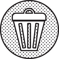 Trash can icon sign symbol design