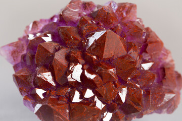 red quartz mineral specimen stone rock geology gem crystal