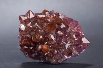 red quartz mineral specimen stone rock geology gem crystal