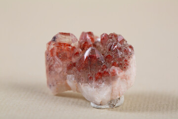 red quartz mineral specimen stone rock geology gem crystal