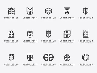 Template Set initial letters of the EZ logo icon. 