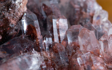 red quartz mineral specimen stone rock geology gem crystal