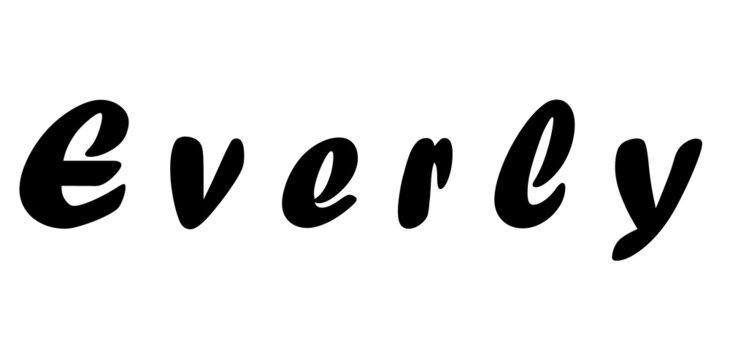 Simple text name design on white
