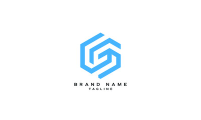 SG, GS, Abstract initial monogram letter alphabet logo design
