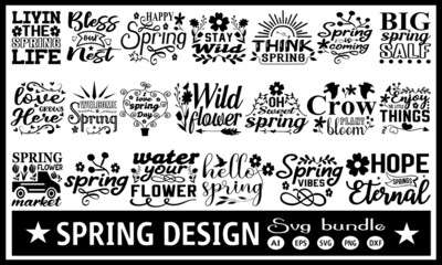 Spring svg bundle