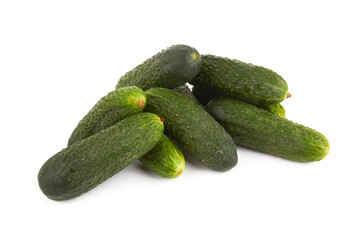 Cucumbers on a white background