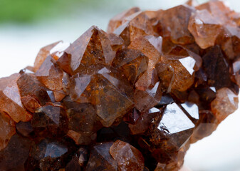 red quartz mineral specimen stone rock geology gem crystal