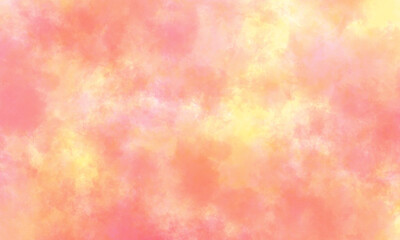 Translucent watercolor background in pink, yellow and orange tones. Copy space, horizontal banner.