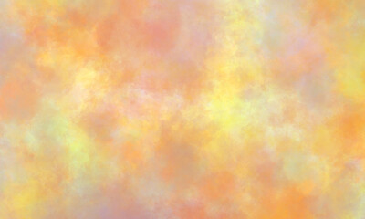 Abstract translucent watercolor background in purple, blue, yellow, orange, green and red tones. Copy space, horizontal banner.