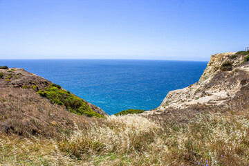 Fototapeta na wymiar view of the ocean off the coast of Portugal