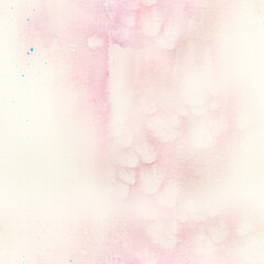 Fototapeta premium Pastel ethereal watercolor abstract seamless pattern. Blush pink delicate feminine background texture