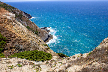 peeking over the cliffs of Portugal