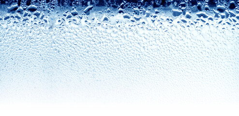 colorful dew drops on the glass