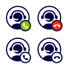 Icons Operators Interpreters Call Out Call In Outline