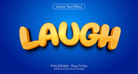 Creative 3d text Laugh editable style effect template