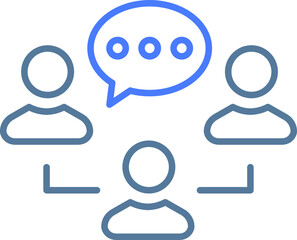 Teamwork line icon. Team employees symbol. Remote office sign.  Design element. Line style teamwork icon. Vector illustrations.