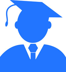 Graduate student hat vector icon. Graduated student. mortar hat design. graduation academic wear