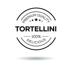 Creative (Tortellini) logo, Tortellini sticker, vector illustration.