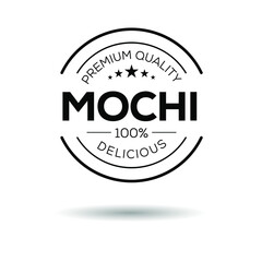 Creative (Mochi) logo, Mochi sticker, vector illustration.