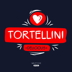 Creative (Tortellini) logo, Tortellini sticker, vector illustration.