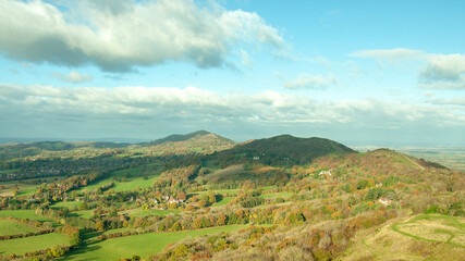Fototapeta na wymiar Malvern hills in the autumn.