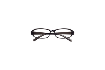 glasses on a white background top view