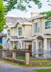 Fragment of a house with nice outdoor landscape in Vancouver, Canada.