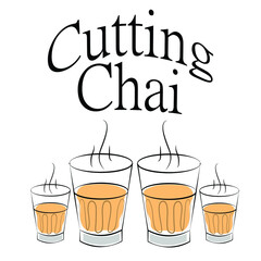 Cutting chai or tea poster