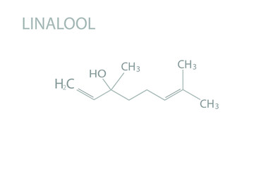 Linalool molecular skeletal chemical formula.	