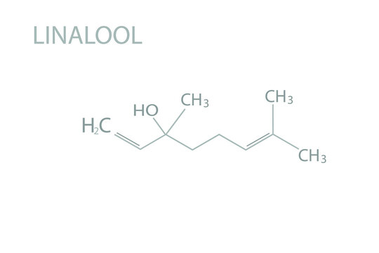 Linalool molecular skeletal chemical formula.	