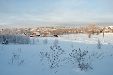 Fototapeta premium Country winter landscape