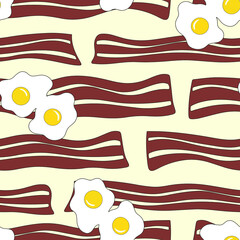 Seamless repeat surface pattern breakfast illustration