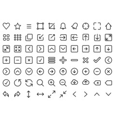 creative black and white icons set