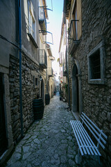 Fototapeta na wymiar Taurasi, Avellino, Italy: view of the historic center.