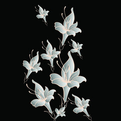 textile flower bunch beautiful color