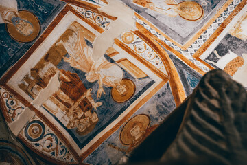 Interior of the cathedral of Aquileia, an important city of the Roman Empire and then the main center for the spread of Christianity in northern and eastern Europe, trieste, italy
