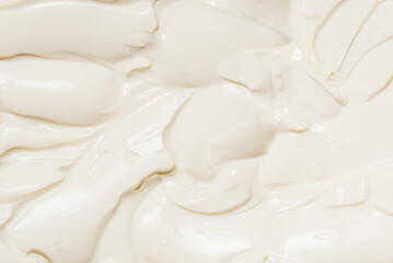 White whipped cream texture.