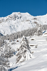 Fototapeta na wymiar paesaggio invernale montagne neve inverno 