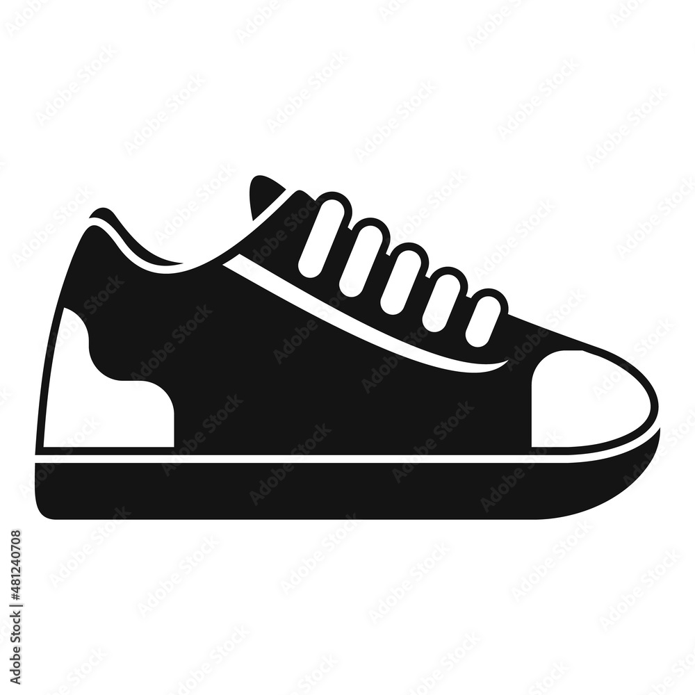 Poster foot sneaker icon simple vector. sport shoe